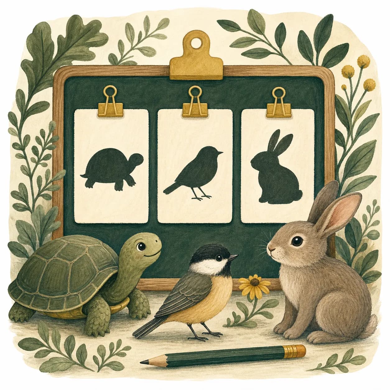 Animal classroom prompt cards